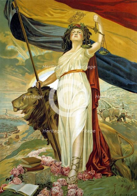 Poster with the representation of the Second Republic, proclaimed on April 14, 1931.
