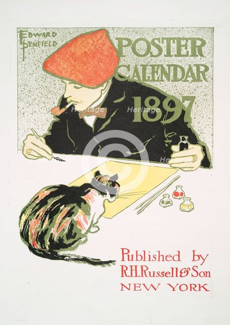 Posters Calendar 1897, Published by R.H.Russell & Son New York, c1897. Creator: Edward Penfield.