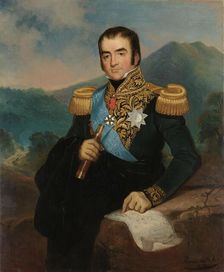 Posthumous Portrait of Herman Willem Daendels, Governor-General of the Dutch East Indies, 1838. Creator: Raden Saleh