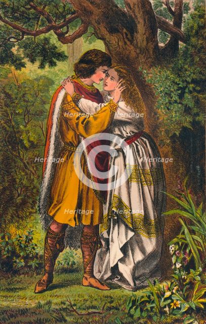 'Posthumus. My queen! My mistress! O lady weep no more. Cymbeline: Act I, Scene I', c1875. Artist: Robert Charles Dudley.