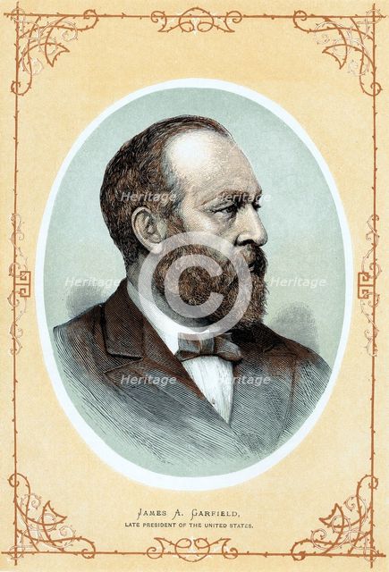 Posthomous portrait of James Abram Garfield, c1885. Artist: Unknown