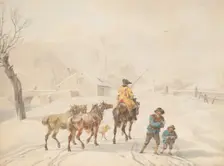 Postilion on Horse in a Winter Landscape, ca. 1798. Creator: Wilhelm von Kobell