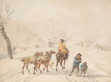 Postilion on Horse in a Winter Landscape, ca. 1798. Creator: Wilhelm von Kobell