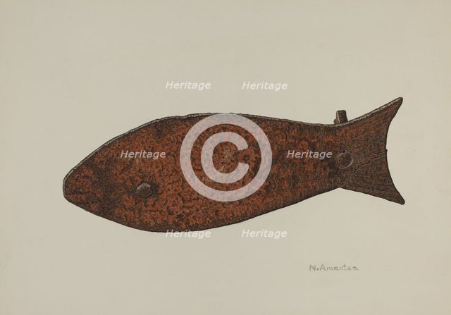 Pa. German Axe Socket, c. 1940. Creator: Nicholas Amantea.