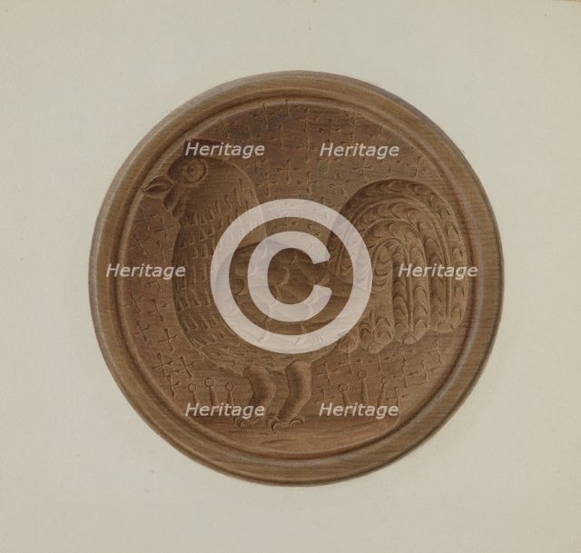 Pa. German Butter Mold, 1935/1942. Creator: Alfred H. Smith.