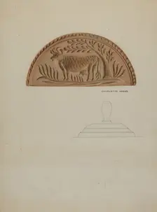 Pa. German Butter Mold, 1935/1942. Creator: Charlotte Angus