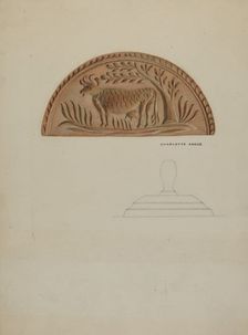 Pa. German Butter Mold, 1935/1942. Creator: Charlotte Angus