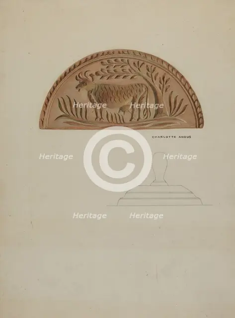 Pa. German Butter Mold, 1935/1942. Creator: Charlotte Angus.