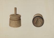 Pa. German Butter Mold, 1935/1942. Creator: Clyde L. Cheney