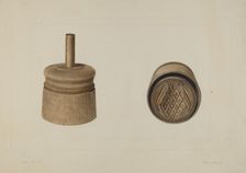 Pa. German Butter Mold, 1935/1942. Creator: Clyde L. Cheney