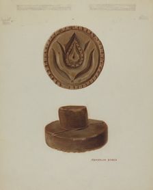 Pa. German Butter Mold, c. 1940. Creator: Albert J. Levone