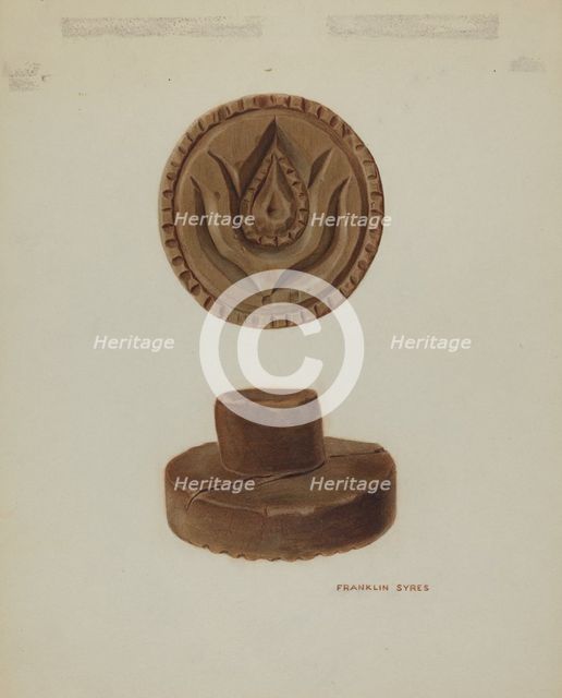Pa. German Butter Mold, c. 1940. Creator: Albert J. Levone.