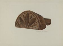 Pa. German Butter Mold, c. 1940. Creator: Charlotte Angus