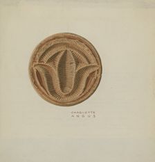 Pa. German Butter Mold, c. 1940. Creator: Charlotte Angus