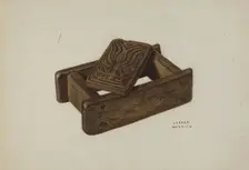 Pa. German Butter Mold, c. 1940. Creator: Luther D. Wenrich