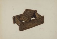 Pa. German Butter Mold, c. 1940. Creator: Luther D. Wenrich