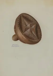 Pa. German Butter Mold, c. 1941. Creator: Henry Zwysen