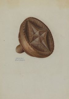 Pa. German Butter Mold, c. 1941. Creator: Henry Zwysen