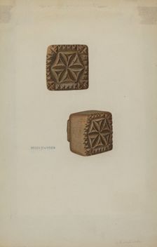 Pa. German Butter Mold, c. 1941. Creator: Henry Zwysen