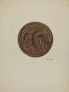 Pa. German Butter Mold, c. 1938. Creator: Albert J. Levone