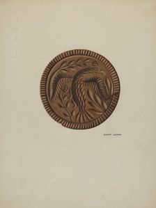 Pa. German Butter Mold, c. 1938. Creator: Albert J. Levone