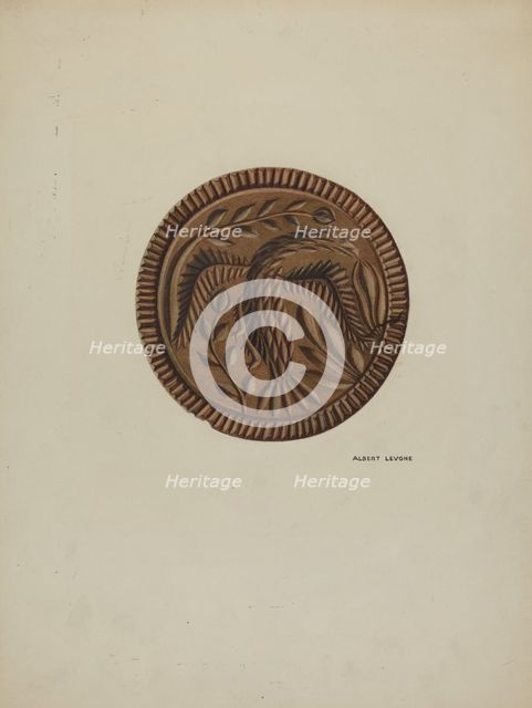 Pa. German Butter Mold, c. 1938. Creator: Albert J. Levone.