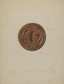 Pa. German Butter Mold, c. 1938. Creator: Albert J. Levone