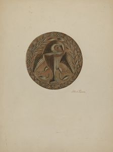 Pa. German Butter Mold, c. 1938. Creator: Albert J. Levone