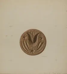 Pa. German Butter Mold, c. 1938. Creator: Albert J. Levone