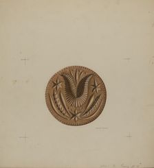 Pa. German Butter Mold, c. 1938. Creator: Albert J. Levone