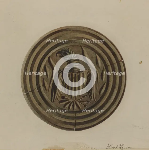 Pa. German Butter Mold, c. 1938. Creator: Albert J. Levone.