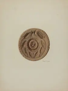Pa. German Butter Mold, c. 1938. Creator: Albert J. Levone