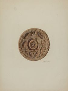 Pa. German Butter Mold, c. 1938. Creator: Albert J. Levone
