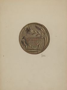 Pa. German Butter Mold, c. 1938. Creator: Albert J. Levone