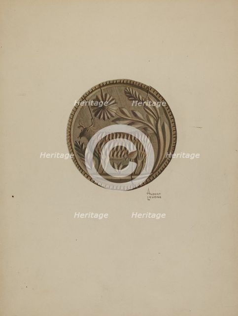 Pa. German Butter Mold, c. 1938. Creator: Albert J. Levone.