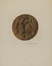 Pa. German Butter Mold, c. 1938. Creator: Charlotte Angus