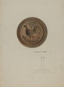 Pa. German Butter Mold, c. 1938. Creator: Charlotte Angus