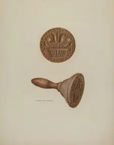 Pa. German Butter Mold, c. 1938. Creator: Charlotte Angus