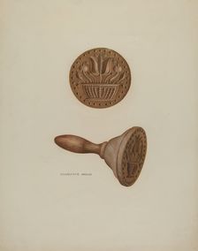 Pa. German Butter Mold, c. 1938. Creator: Charlotte Angus
