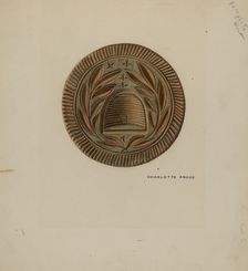 Pa. German Butter Mold, c. 1938. Creator: Charlotte Angus