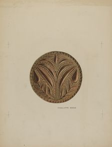 Pa. German Butter Mold, c. 1938. Creator: Charlotte Angus