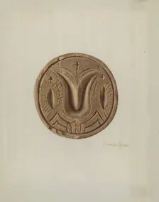 Pa. German Butter Mold, c. 1938. Creator: Franklyn Syres