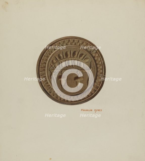 Pa. German Butter Mold, c. 1938. Creator: Franklyn Syres.