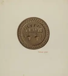 Pa. German Butter Mold, c. 1938. Creator: Franklyn Syres
