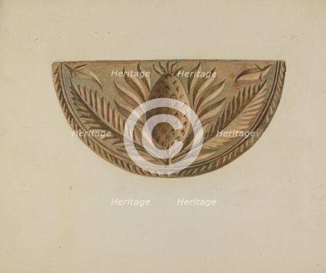 Pa. German Butter Mold, c. 1938. Creator: Roy Weber.