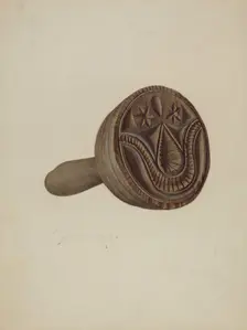 Pa. German Butter Mold, c. 1938. Creator: Roy Weber
