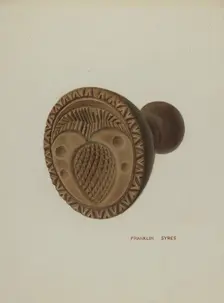 Pa. German Butter Mold, c. 1939. Creator: Franklyn Syres