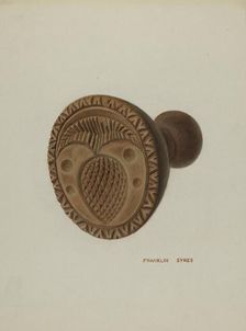 Pa. German Butter Mold, c. 1939. Creator: Franklyn Syres