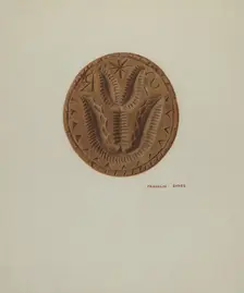 Pa. German Butter Mold, c. 1939. Creator: Franklyn Syres