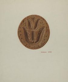 Pa. German Butter Mold, c. 1939. Creator: Franklyn Syres